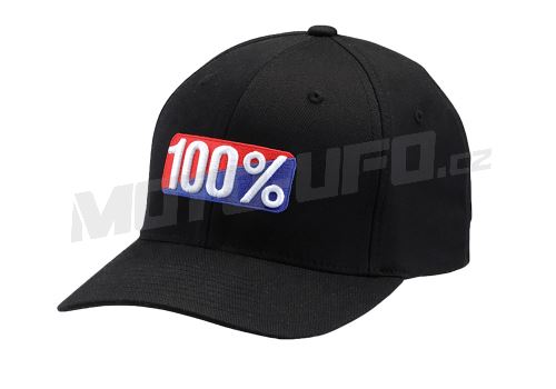 Kšiltovka 100% - CLASSIC Flexfit černá (vel. L/XL)