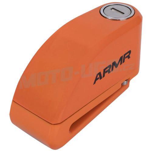 Zámek kotoučové brzdy s alarmem, ARMR (oranžový, průměr čepu 7 mm)