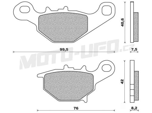 Brzdové destičky (směs OFF ROAD DIRT SINTERED) NEWFREN (2 ks v balení)