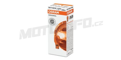 Žárovka 12V 16W (patice W2,1x9,5d/ T10) oranžová OSRAM (sada 10 ks)