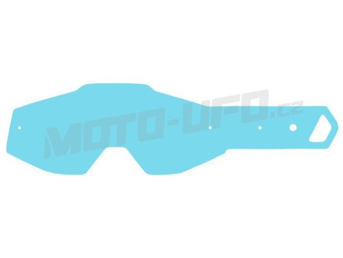 Strhávací slídy plexi pro brýle 100% řady RACECRAFT/ACCURI/STRATA dospělé, Q-TECH (50 vrstev v balení, čiré)