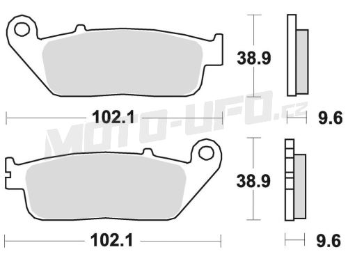 Brzdové destičky, BRAKING (semi-metalická směs SM1) 2 ks v balení