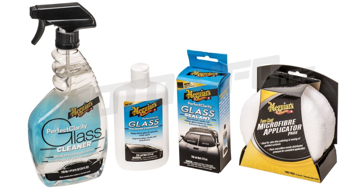 MEGUIARS Perfect Clarity Glass Care Kit - čistič, leštění, tekuté