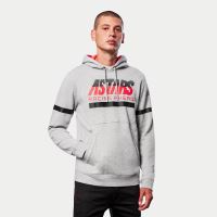 Mikina CLUB HOODIE, ALPINESTARS (šedá/černá/červená) (3)