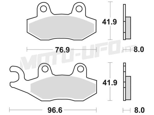 Brzdové destičky, BRAKING (semi-metalická směs SM1) 2 ks v balení
