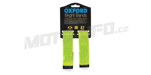 Reflexní pásky Bright Bands na suchý zip, OXFORD (žlutá fluo, pár)