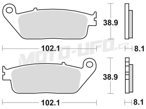 Brzdové destičky, BRAKING (semi-metalická směs SM1) 2 ks v balení