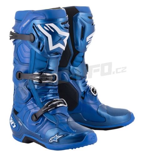 Boty TECH 10, ALPINESTARS (modrá/černá/bílá) 2025