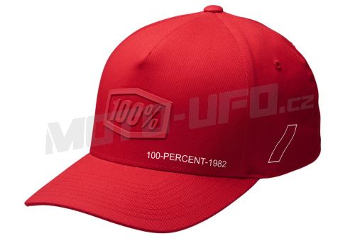 Kšiltovka 100% - SHADOW Flexfit červená (vel. S/M)