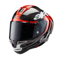 Přilba SUPERTECH R10 ELEMENT, ALPINESTARS (karbon/červená fluo/bílá) 2026