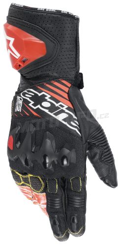 Rukavice GP TECH 2, ALPINESTARS (černá/bílá/červená fluo) 2025