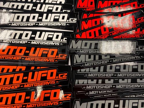 Samolepka logo MOTO-UFO 150x30mm - 1kus