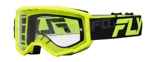 Brýle FOCUS, FLY RACING (černá/hi-vis) dětské